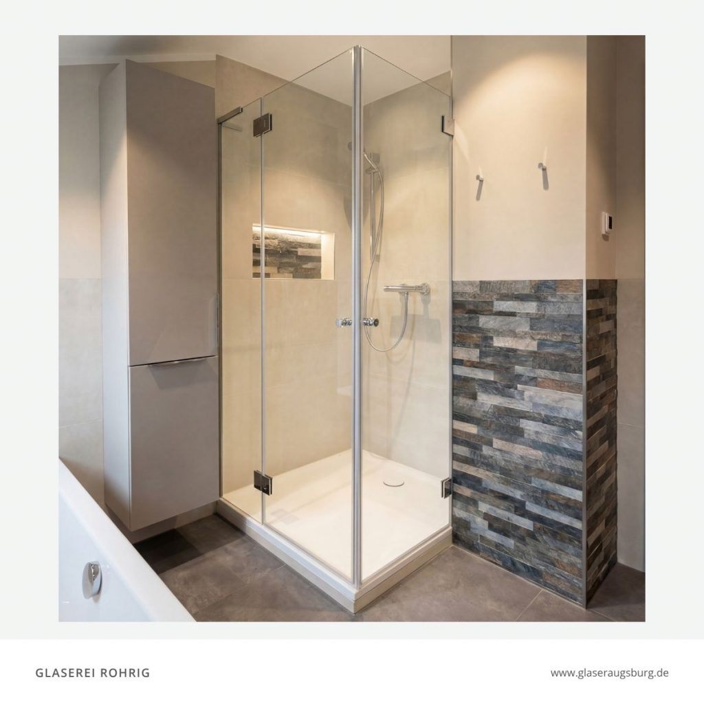 Blog-Cover mit Glasdusche nach Maß in modernem Bad